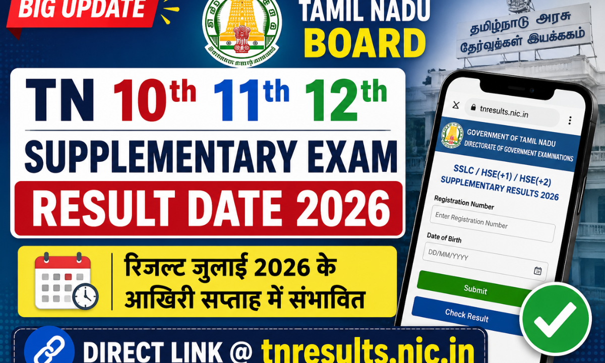 TN 12th Supplementary Result 2026